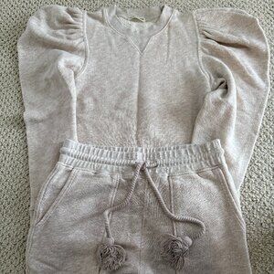 Ulla Johnson Oatmeal Sweatshirt (Medium) & Tassel Sweatpants (Small) SET